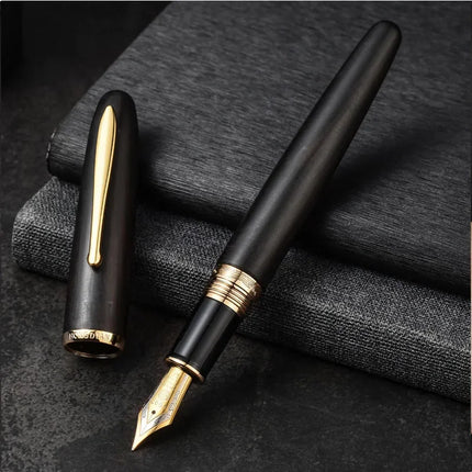 HongDian 660 Fountain Pen Natural Wood  EF/ F Nib Handcrafted Sandalwood Pens school supplies office business pen for writing