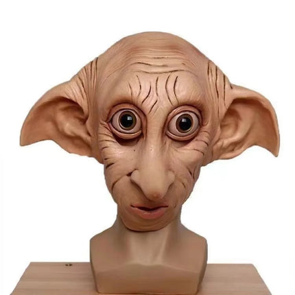 Funny Dobby Latex Mask Novelty Halloween Elf Props Full Face Elf Ears Latex Masquerade Costume Cosplay Accessories Props