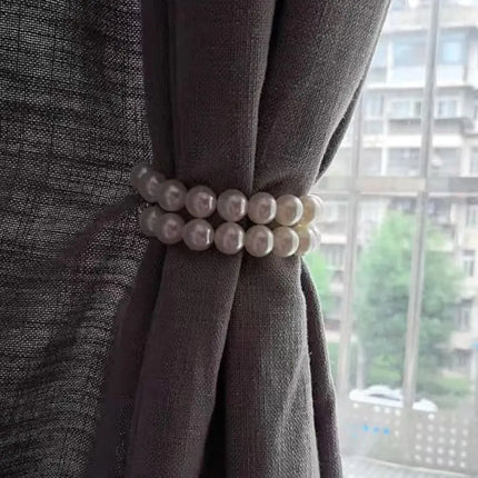 Magnetic Curtain Tieback Simple Pearl Curtain Rope Holder Hooks DIY Fashion Holdback Kids Room Decoration Accessories