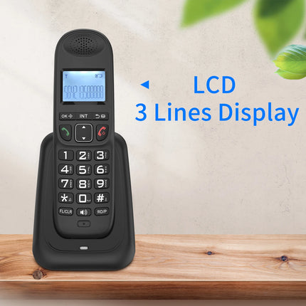 Expandable Cordless Phone System with 3 Lines Display Caller ID Hands-free Calls Intercom Conference Call Mute Function