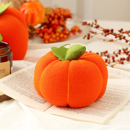 Simulation Plush Pumpkins Artificial Fall Harvest Halloween Decoration for Home Kitchen Farmhouse Thanksgiving Wedding Festival