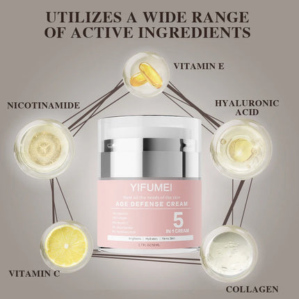 5 in 1 Cream Niacinamide Vitamin C Glow Recipe Anti-aging Whitening Anti-wrinkle Acne Treatment Skincare Korean SkinCare Product