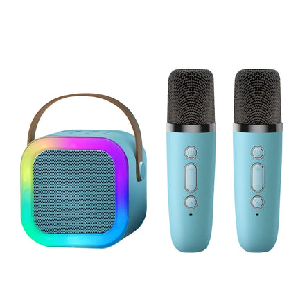 K12 Bluetooth Wireless Portable Speaker Multi-function Karaoke with 1-2 Microphone Music Player Karaoke Machine For Kids Adults