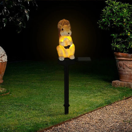 LED solar cute squirrel plug lights Garden decorative garden landscape lights animal-shaped lawn lights