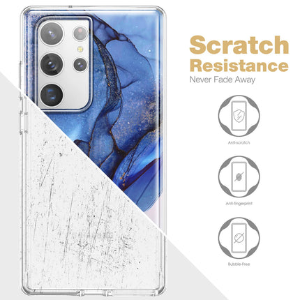 For Samsung Galaxy S23 Ultra Case 6.8“Slim Stylish Geometric Marble shockproof bumper Phone Case with Built-in Screen Protector