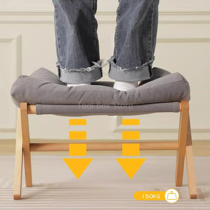 Household Small Stool Foldable Stools Chairs Living Room Sofa Stool Wooden Low Stool Portable Footrests Shoe Changing Stool