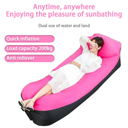 Comfortable Inflatable Lazy Sofa Outdoor Camping 2 Seat Air Chairs Airbed For Beach Camping Supplies