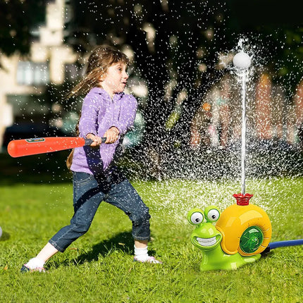 Outdoor Water Sprinkler Toy with Baseball Play Set Lawn Garden Sprinkler Snail Cactus Fire Hydrant Children Water Playing Toy