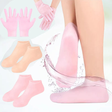 Silicone Exfoliating Socks & Gloves Anti Slip Foot & Hand Spa Mask Hands Peeling Gloves Prevents Dryness Feet/Hand Care Tools