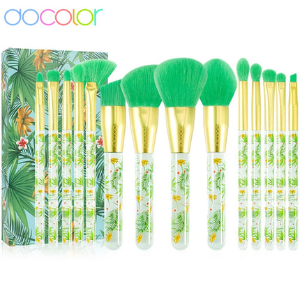 Docolor 14pcs Makeup Brushes Face Powder Eyeshadow Brushes Professional Synthetic Hair Make Up Brush Foundation Blending Contour