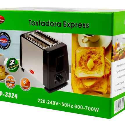 Electric toaster toaster 2 slices EXTRA reinforced METAL good quality MP-3324