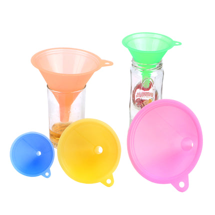 Pinkycolor Translucent 5pcs/set Kitchen Mini Funnel Bar Wine Flask Funnels Food-grade Material