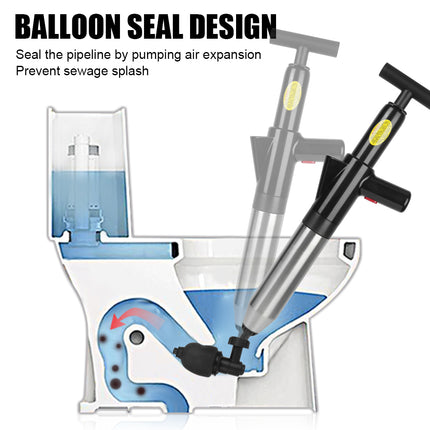 Toilet Plunger High Pressure Drain Plunger Dredge Clog Remover Sewer Pipe Unblocker Air Drain Blaster