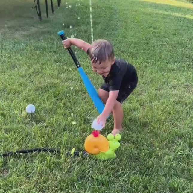 Kids Summer Outdoor Water Sprinkler Toy Set - Baseball Play, Cactus, Fire Hydrant, and Beach Toys for Yard and Lawn Parties - Fun for Kids and Pets